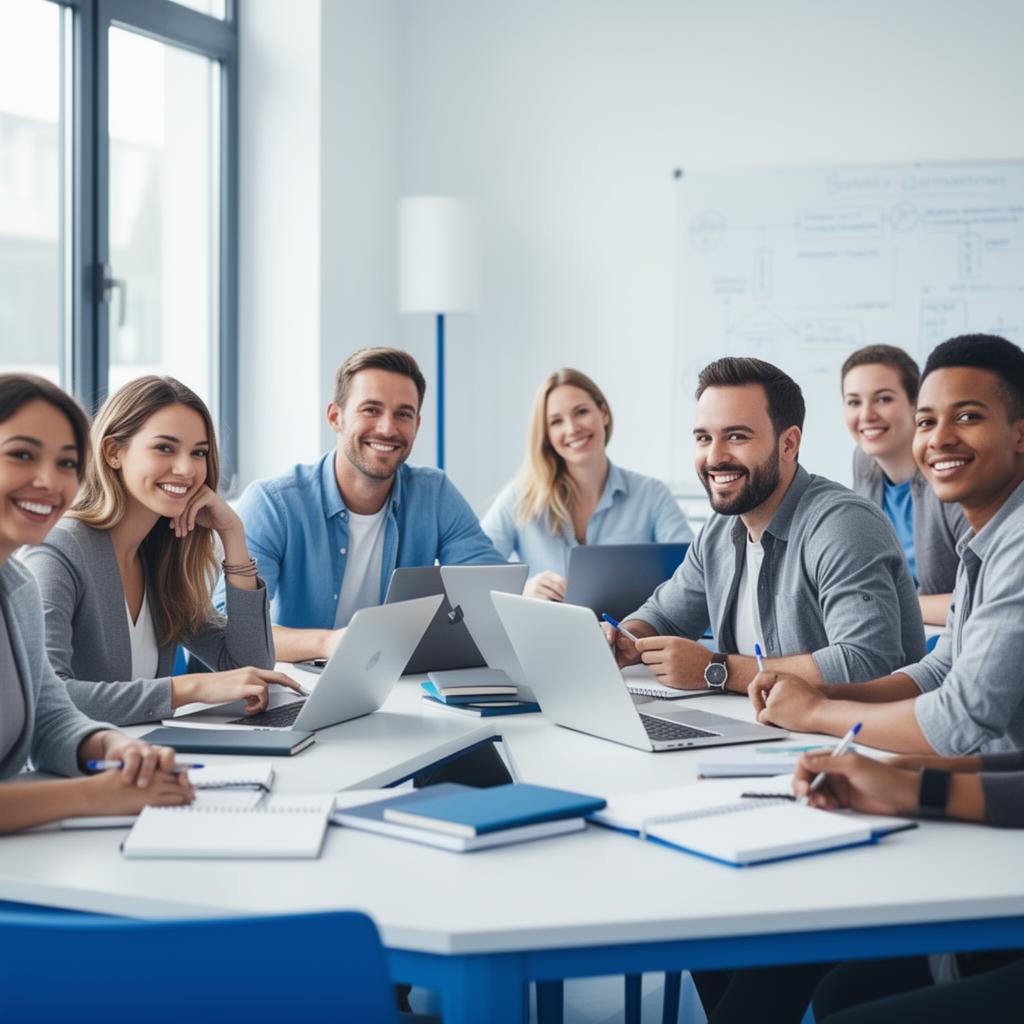 Apprenants engagés dans une session de formation